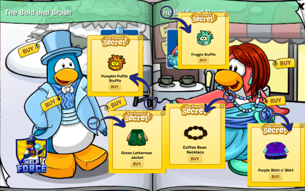 March 2025 Secrets Club Penguin Journey Style Catalogue » The Help Force