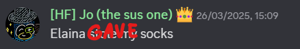 Elaina giving socks