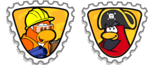 Rockhopper and Rory mascot stamps