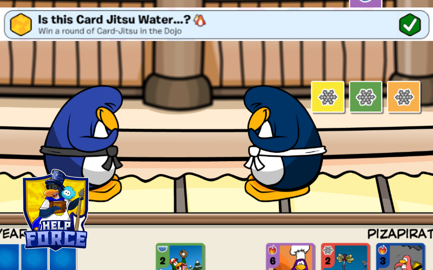 Is this Card-Jitsu Water quest in the Dojo