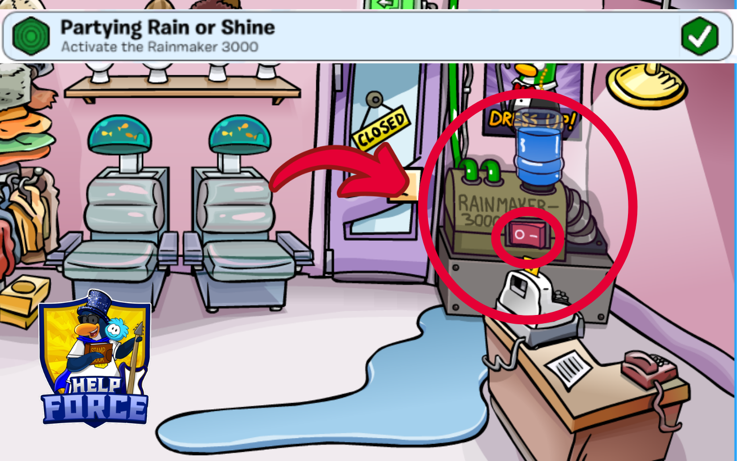 Rainmaker 3000 location in the Gift Shop