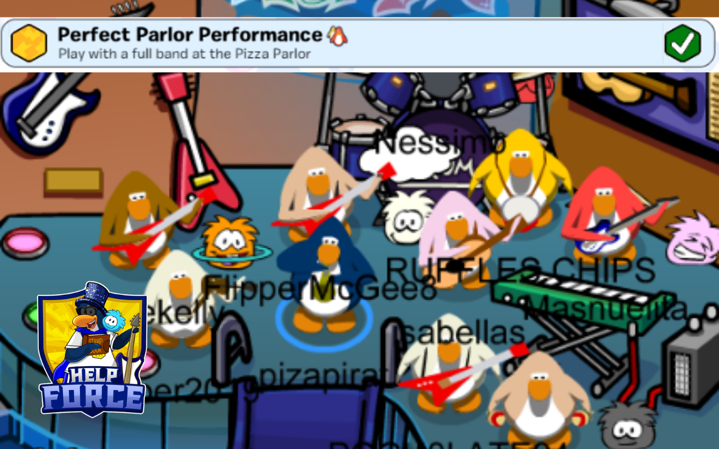 Perfect Parlor Performance full band quest at the Pizza Parlor