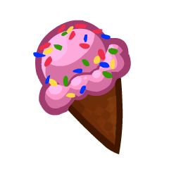 Pink Ice Cream Cone Pin