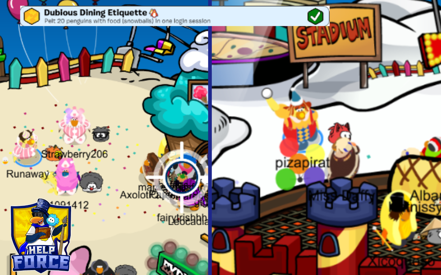 Club Penguin Journey Food Fair 2026 Dubious Dining Etiquette quest