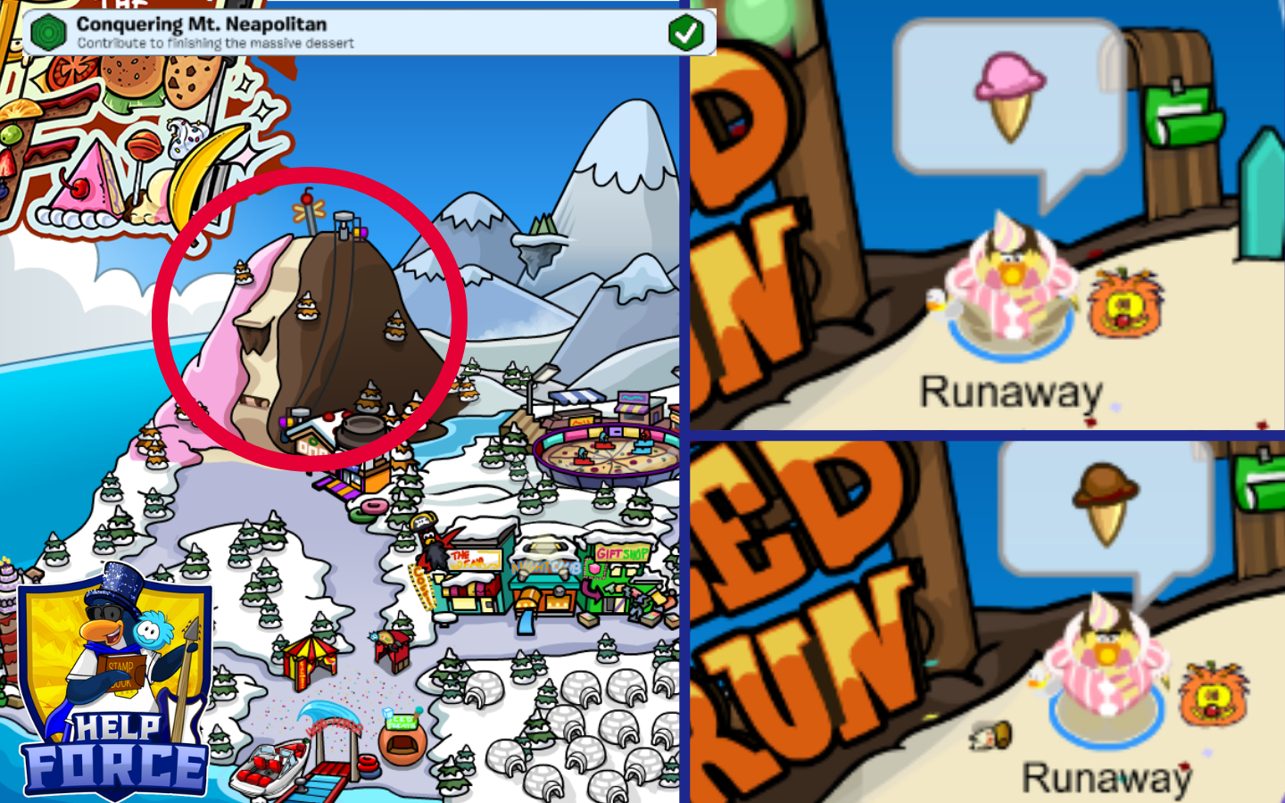 Club Penguin Journey Food Fair 2026 Conquering Mt Neapolitan quest