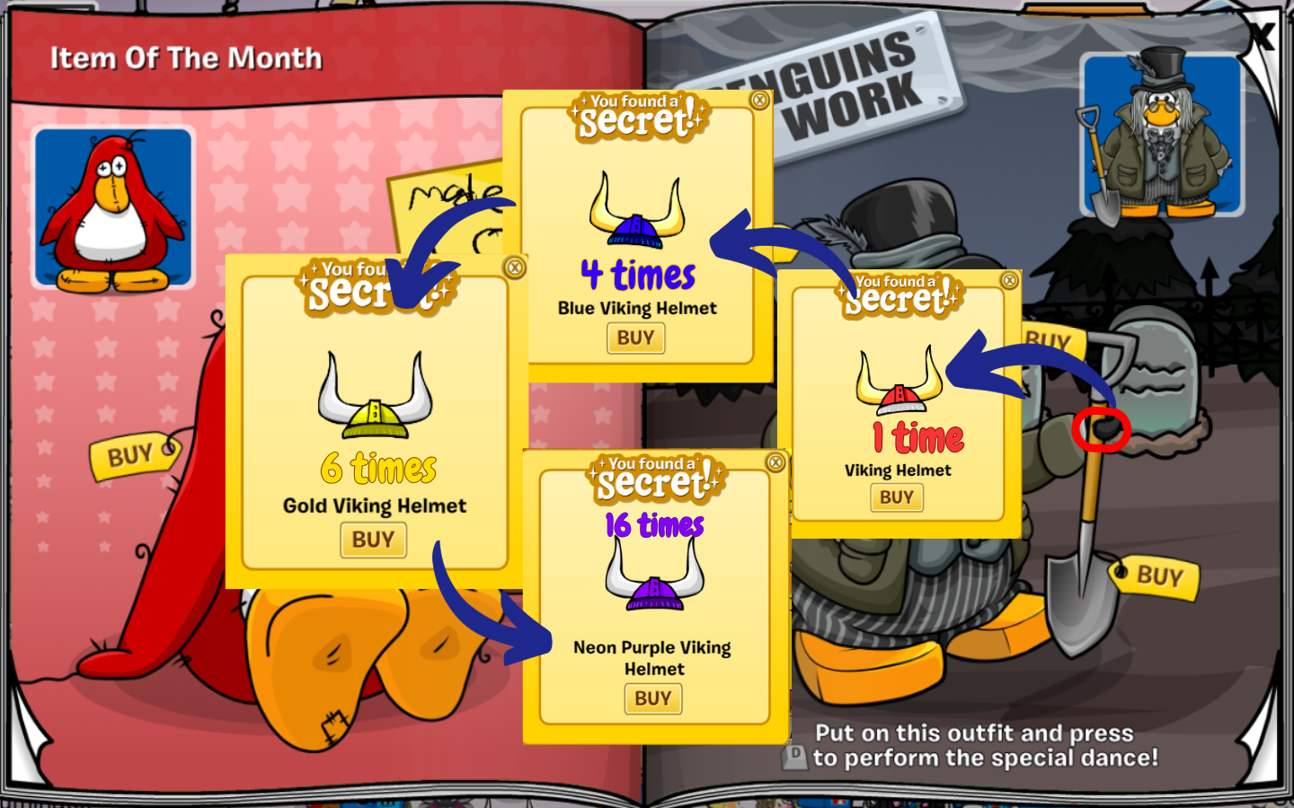 October 2026 Penguins at Work Viking Helmet secret location and helmet colours