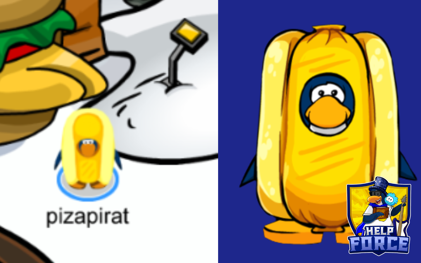 Club Penguin Journey Food Fair 2026 Golden Hot Dog Costume at Snow Forts