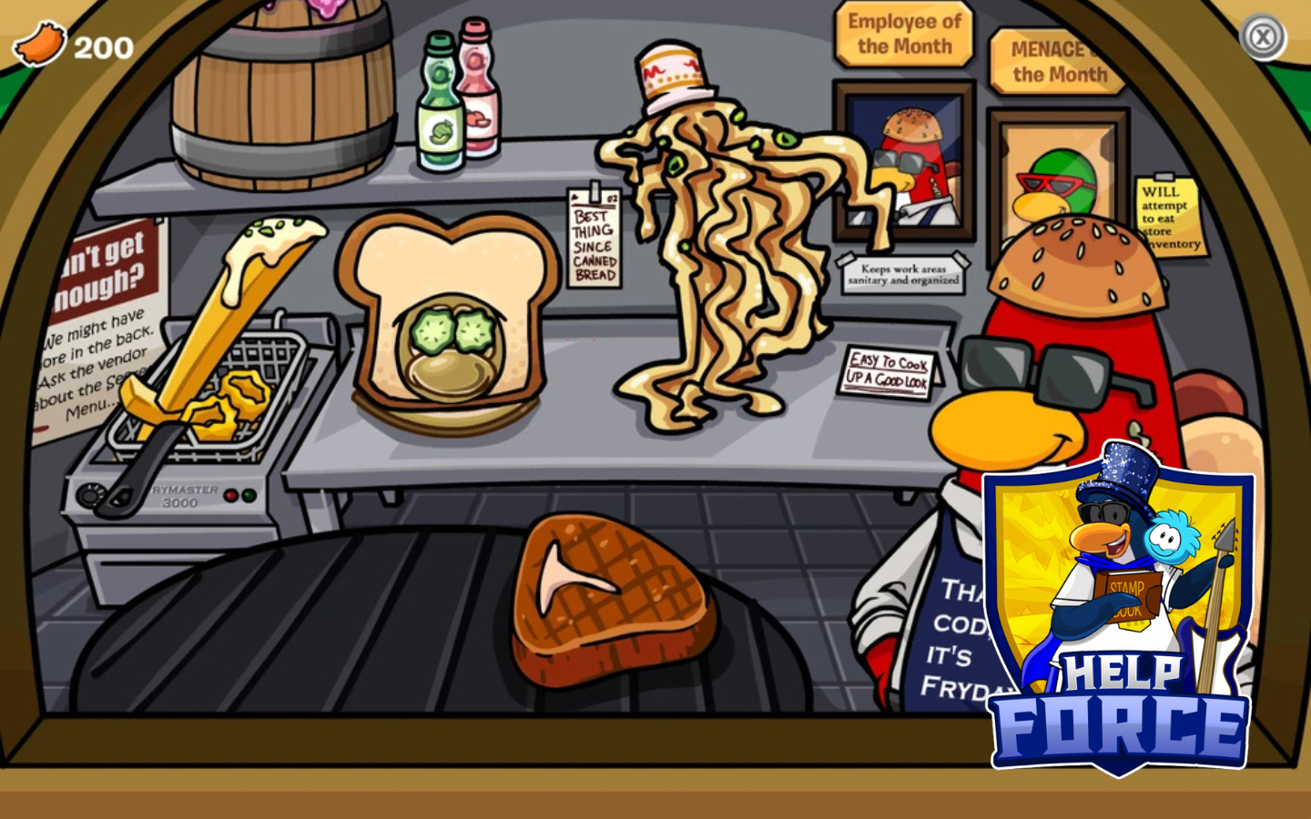 Club Penguin Journey Food Fair 2026 Savoury Booth prizes at Snow Forts