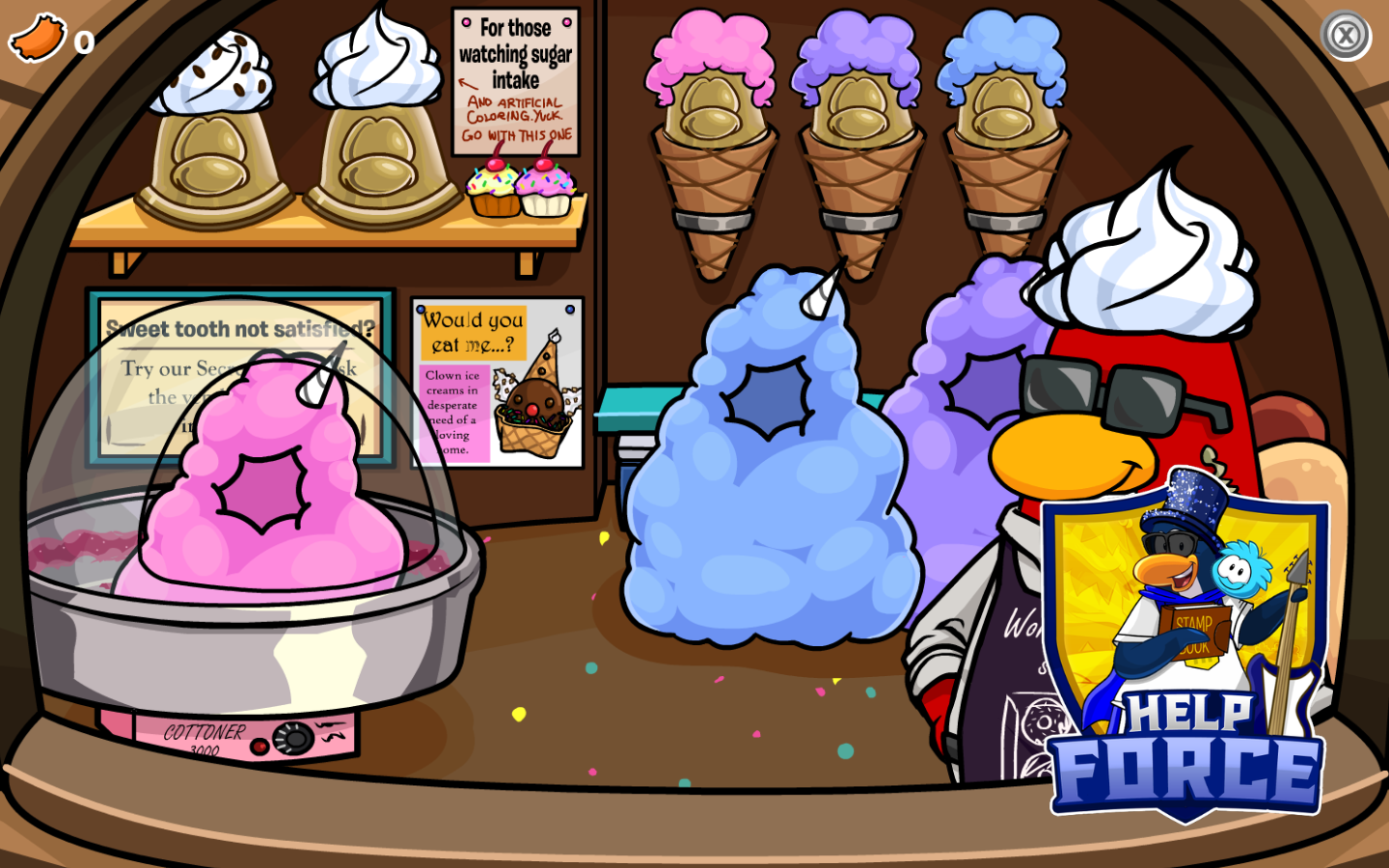 Club Penguin Journey Food Fair 2026 Sweets Booth prizes at Ski Hill